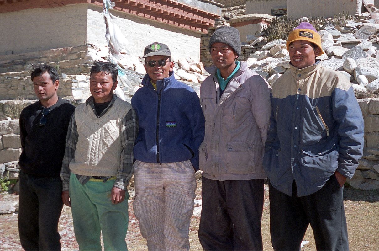 39 Our Nepalese Crew At Rongbuk Monastery Rajin, Purna, Kumar, Phurba, Ram